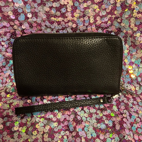 Michael Kors Black Leather Wristlet - Picture 3 of 15